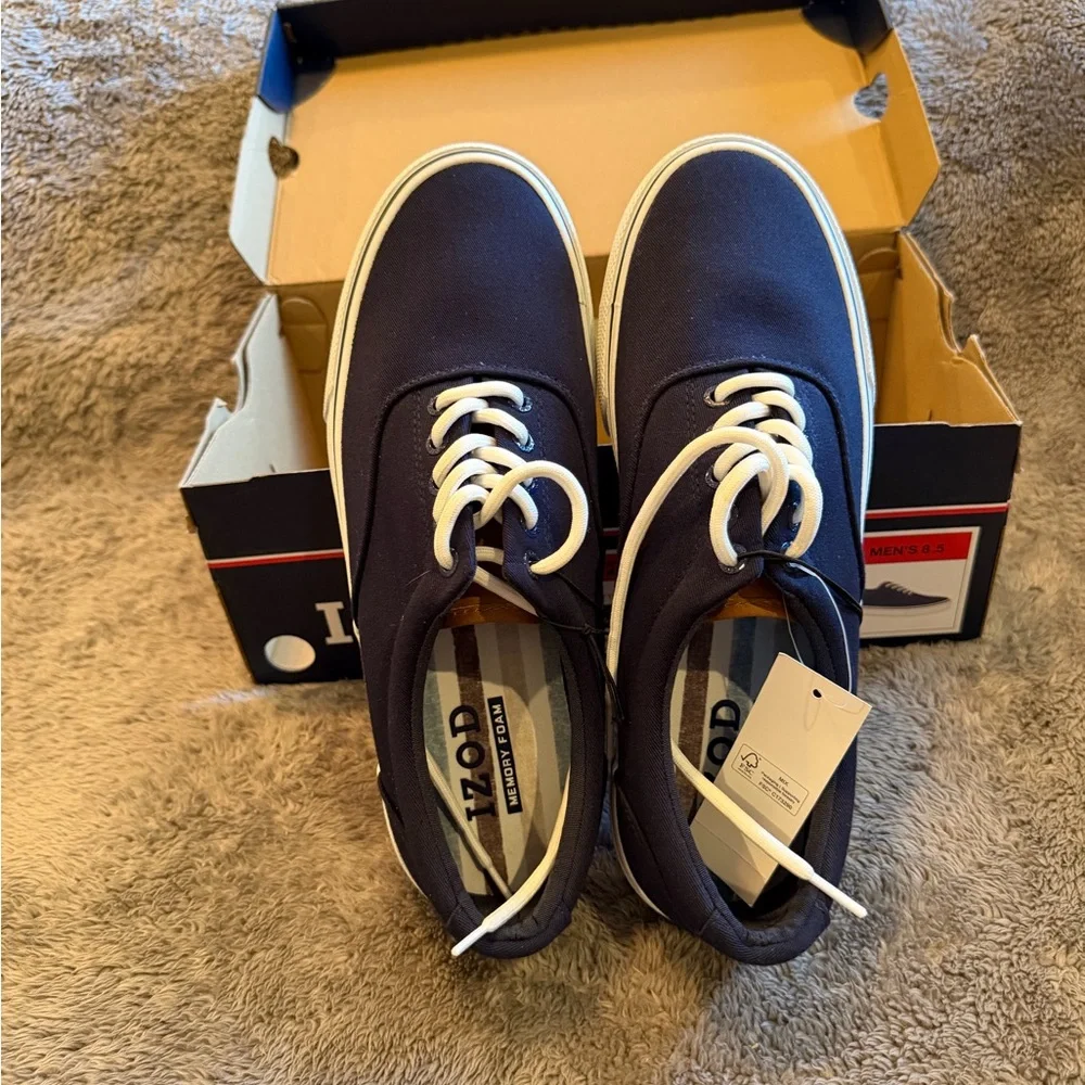 Izod Men's Navy Rangley Memory Foam Shoes